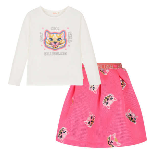 Billieblush Cat Top and Skirt