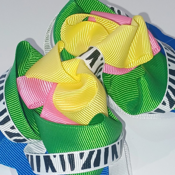 Handmade Hair Bow - Zebra to match adee tropical dreams collection