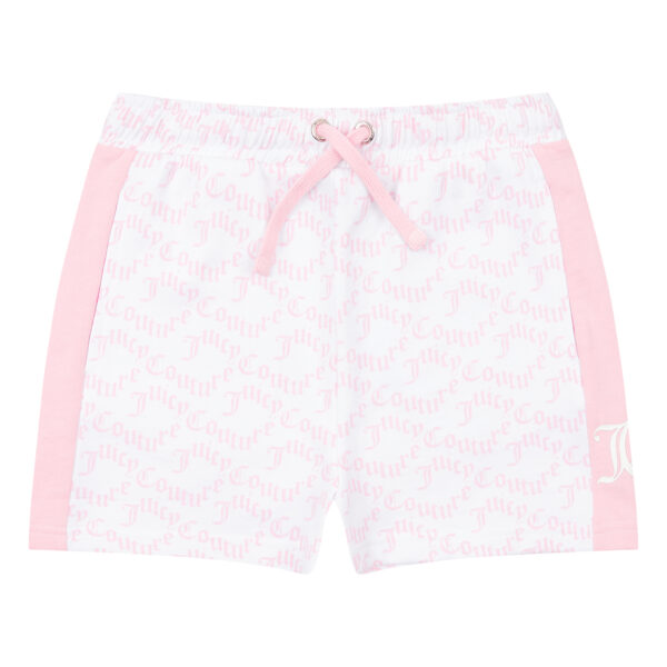 Juicy Couture All Over Logo Short White & Pink