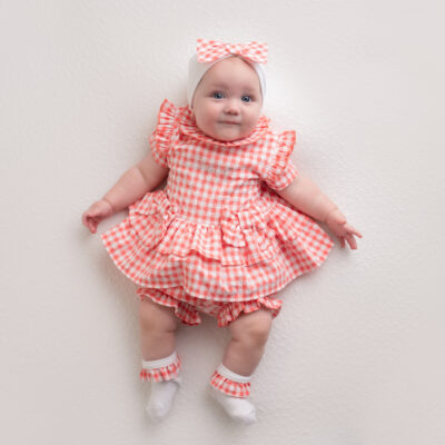 Little A By ADee Halo Gingham Bloomer Set