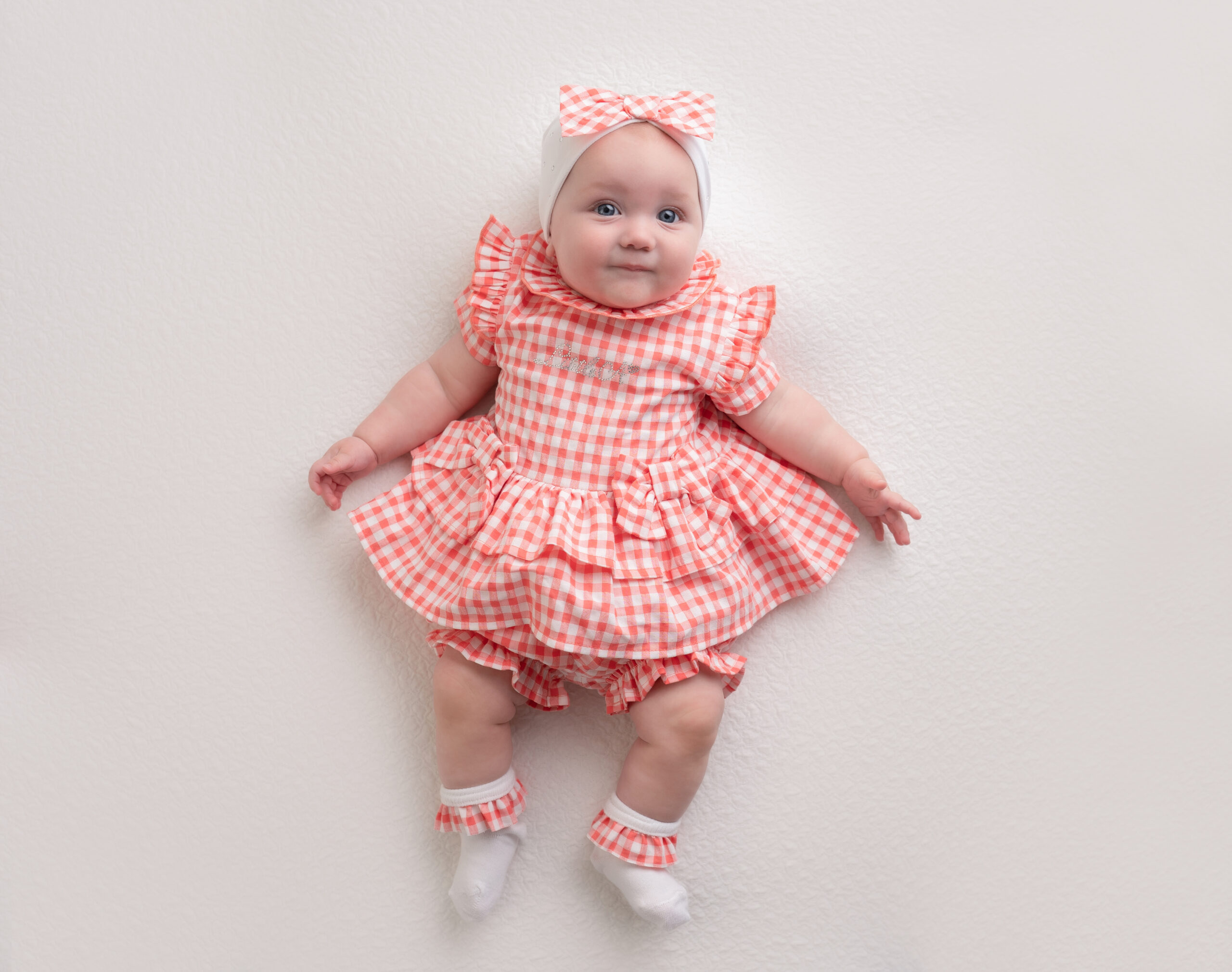 Little A By ADee Halo Gingham Bloomer Set