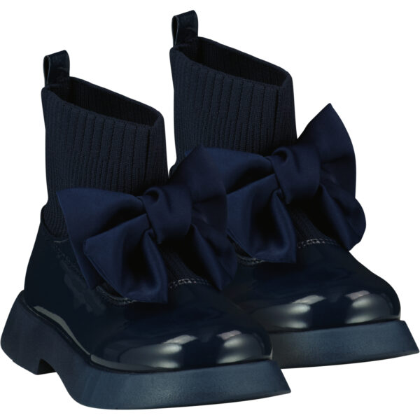 ADee Mary Jane Bow Wellie Boot In Navy
