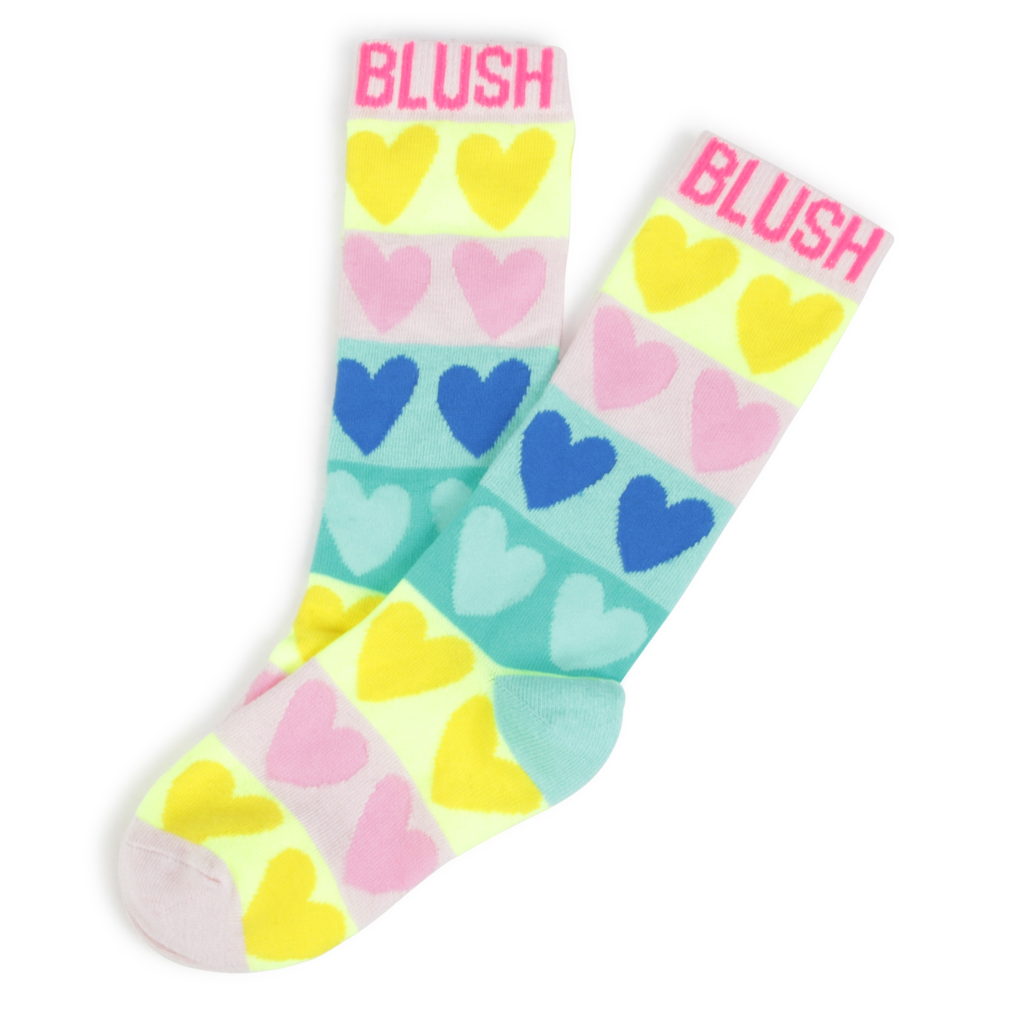 Billieblush Logo Hearts Knee High Socks