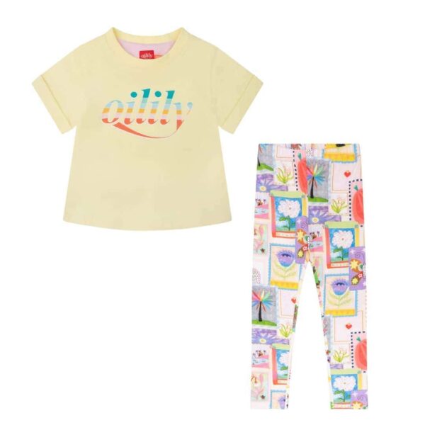 Oilily Peppy Leggings And Logo T-Shirt