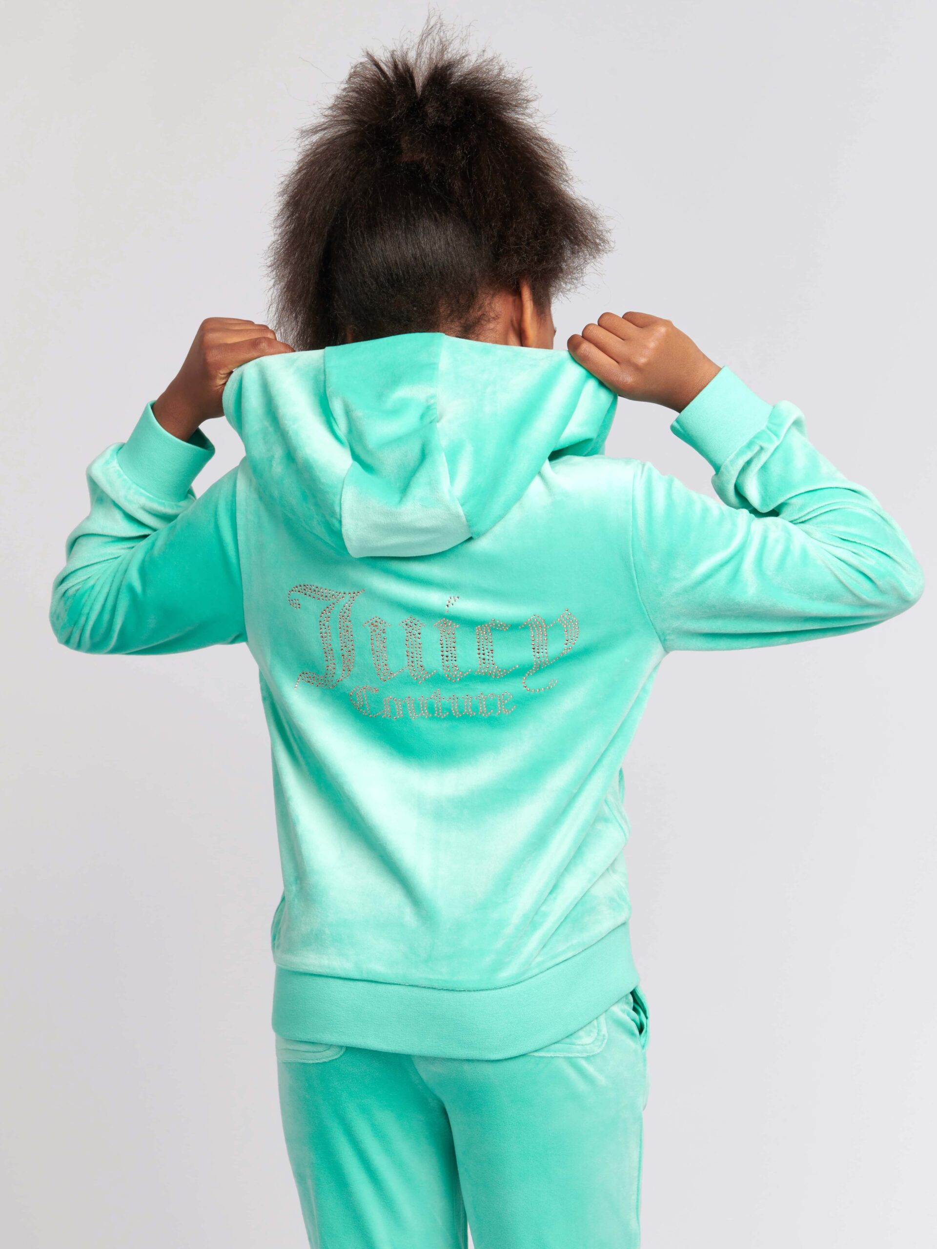 Juicy Couture Velour Tracksuit In Mint