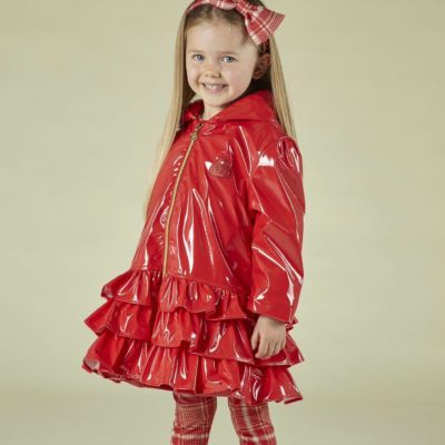 Pre Order Adee Mabel Frill Raincoat Red