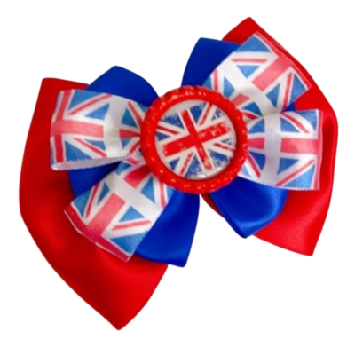 England flag jubilee hair bow