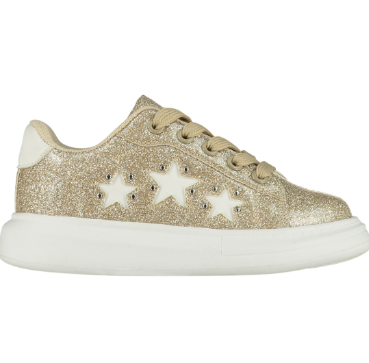 Adee Queeny Chunky Gold Glitter Trainer