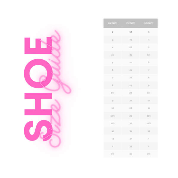 little a by adee shoe size guide