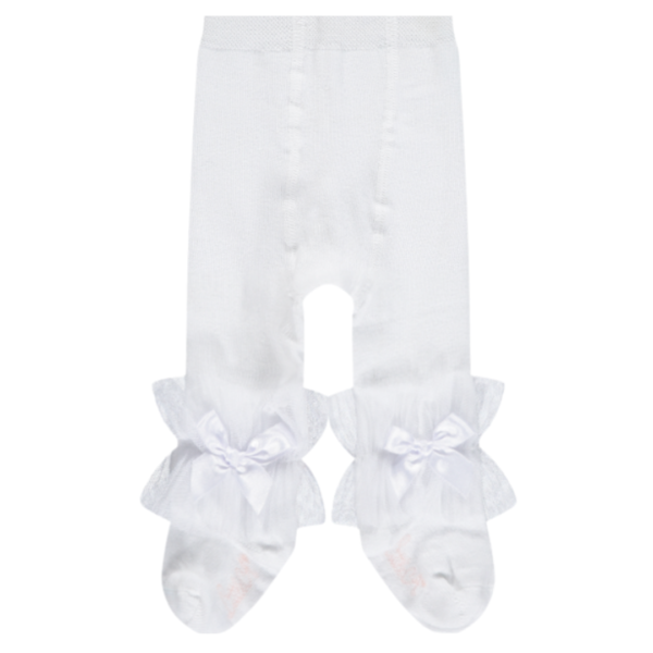Little A Balloon Party White Tule Frill Tights - Elenora