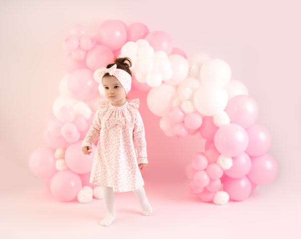 Little A Balloon Party Pink Leopard Print Dress - Estella