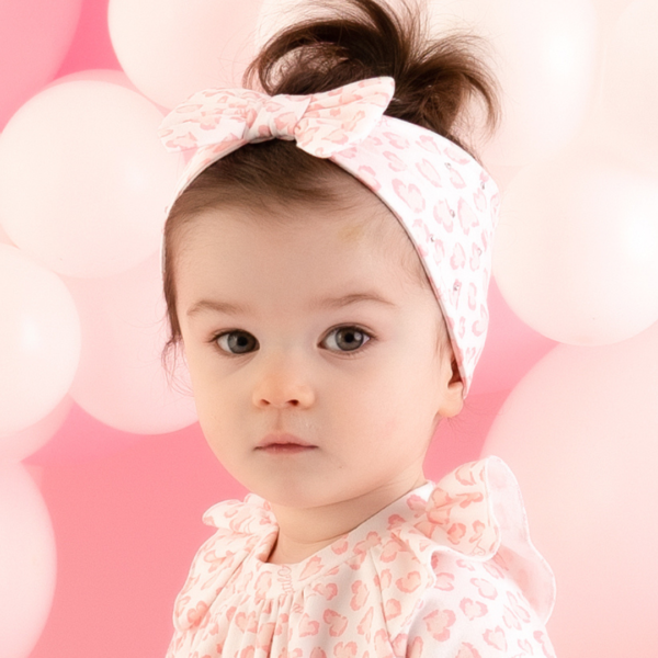 Little A Balloon Party Pink Diamante Leopard Print Headband - Esther