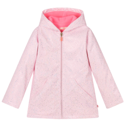 Billieblush Baby Pink Glitter Raincoat